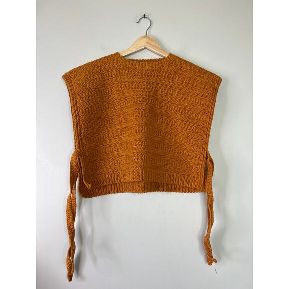 NEW Alix of Bohemia Oona Raffia Crochet Rust Orange Brown Top Size: Large - Picture 2 of 7